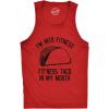 Mens Fitness Taco in My Mouth Tanktop Funny Shirt(Heather Red – Fitness Taco)