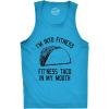 Mens Fitness Taco in My Mouth Tanktop Funny Shirt(Turquoise – Fitness Taco)