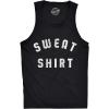 Mens Fitness Tank Sweat Shirt Tanktop Funny Workout Gym Graphic Shirt(Black)