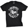Mens Funny Animal Shirts Crazy Polar Bear Goat Flip Squirrel Hunter and Crow Animal Graphic Tees(Black)