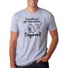 Mens Funny Animal Shirts Crazy Polar Bear Goat Flip Squirrel Hunter and Crow Animal Graphic Tees(Light Heather Grey – Distracted Squirrel)