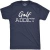 Mens Funny Golfing T Shirts with Sarcastic Sayings Novelty Golf Tees for Guys(Heather Navy – Golf Addict)