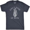 Mens Funny Golfing T Shirts with Sarcastic Sayings Novelty Golf Tees for Guys(Heather Navy – Iron Dose)