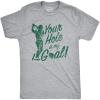 Mens Funny Golfing T Shirts with Sarcastic Sayings Novelty Golf Tees for Guys(Light Heather Grey – Hole Goal)