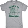 Light Heather Grey - Jesus is Dinomite