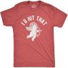 Mens Funny Valentines Day T Shirts Sarcastic Valentines Day T Shirts for Men(Heather Red – Id Hit That)