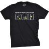 Mens How to Pick Up Chicks Funny T Shirt Cool Graphic Tee Sarcastic Novelty Top Humor Tees(Black)