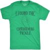 Mens I Found The Christmas Pickle T Shirt Funny Xmas Tree Hidden Ornament Novelty Tee for Guys(Heather Green – Pickle)