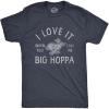 Mens I Love It When You Call Me Big Hoppa T Shirt Funny Easter Sunday Bunny Rabbit Tee for Guys(Heather Navy)