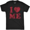 Mens I Love Me T Shirt Funny Self Love Valentine’s Day Single Tee(Heather Black)