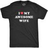 Mens I Love My Awesome Wife T Shirt Funny Marriage Sarcastic Gift for Husband(Heather Black)