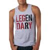 Mens Legendary Leg Day Tank Top Funny Lifting Workout Exercise Shirt(Light Heather Grey – Leg Day)