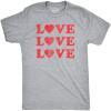 Mens Love Love Love Hearts T Shirt Cute Valentines Day Tee