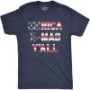 Mens Merica X-Mas Y’all T Shirt Funny Merry Christmas USA America Patriotic Holiday Tee(Heather Navy)