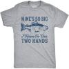 Mens Mines so Big I Have to Use Two Hands T Shirt Funny Fishing Graphic Humor(Light Heather Grey)