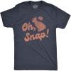 Mens Oh Snap T Shirt Funny Chocolate Easter Bunny Basket Egg Hunt Gift for Him(Heather Navy)