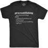 Mens Procrastifishing T Shirt Funny Fishing Gift for Dad Grandpa Fisherman Fish(Heather Black)