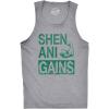 Mens ShenaniGains Funny Workout Saint Patricks Day T Shirt St Patty Shamrock(Green)