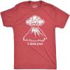 Mens and Womens I Lava You T Shirt Funny Love Volcano Graphic Novelty Tee for Girls and Guys(Heather Red)