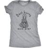 Womens Best Bunny Mom Ever T Shirt Funny Funny Easter Sunday Graphic Novelty Tee(Light Heather Grey)
