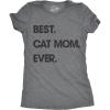 Womens Dog Mom and Cat Mom Funny T Shirts Cute Pet Tees for Women with Cats or Dogs(Dark Heather Grey – Best Cat Mom)