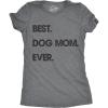 Womens Dog Mom and Cat Mom Funny T Shirts Cute Pet Tees for Women with Cats or Dogs(Dark Heather Grey – Best Dog Mom)