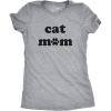 Womens Dog Mom and Cat Mom Funny T Shirts Cute Pet Tees for Women with Cats or Dogs(Light Heather Grey – Cat Mom)