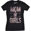 Womens Mama Squared Cubed T Shirts Funny Mom of Two Three or Four Tees for Mothers Day(Heather Black – Mom of Girls)