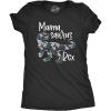 Womens Mamasaurus Brontosaurus and Mamasaurus Rex Dinosaur Mom T Shirts Funny Cool Graphic Tee for Mothers Day(Heather Black – Mamasaurus Rex)