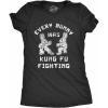Womens Spooky and Funny Pumpkin Face Tees Halloween Jack O Lantern Tees for Womens(Heather Black – Bunny Kung Fu)