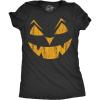Womens Spooky and Funny Pumpkin Face Tees Halloween Jack O Lantern Tees for Womens(Heather Black – Earl)