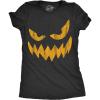 Womens Spooky and Funny Pumpkin Face Tees Halloween Jack O Lantern Tees for Womens(Heather Black – Wayne)