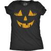 Womens Spooky and Funny Pumpkin Face Tees Halloween Jack O Lantern Tees for Womens(Heather Black – Wendy)