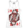 Womens Tank Queen of Hearts Tanktop Funny Vintage Graphic Cute T Shirt Ladies(White)