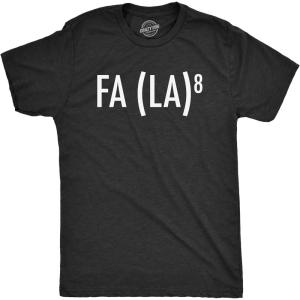 Crazy Dog Men’s T Shirt FA LA LA 8 Christmas Carol Holiday Graphic Novelty Tee(Heather Black – Fa La)