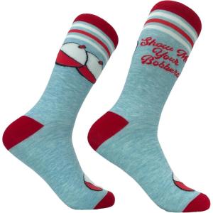 Crazy Dog T-Shirts Funny Mens Fishing Socks Cool Boat Crews for Anglers with Rods(Show Bobbers)