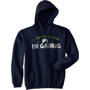 Crazy Dog T-Shirts I Cant Adult Im Gaming Funny Video Game Sweater Nerdy Novelty Cool Gamer Hoodie(Navy)