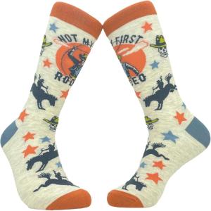 Crazy Dog T-Shirts Mens Funny Science Socks With Awesome Graphics for Men(First Rodeo)