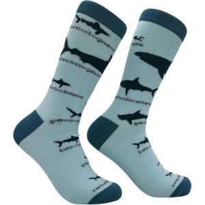 Crazy Dog T-Shirts Men’s Shark Socks Funny Sarcastic Shark Week Graphic Footwear for Men(Help Me Shark)