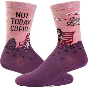 Crazy Dog T-Shirts Women’s Not Today Cupid Socks Funny Single Valentine’s Day Novelty Footwear