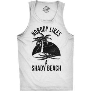Crazy Dog T-Shirts womens mens 017shadybeachtnk(White)