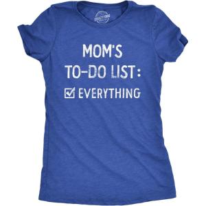 Crazy Dog Womens Funny Mom T Shirts Novelty Sports and Sarcastic Motherhood Tees for Amazing Moms(Heather Royal – to Do List)
