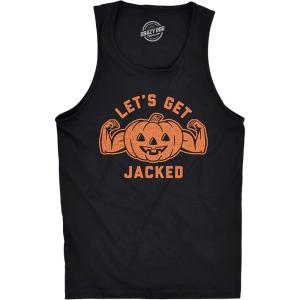 Funny Halloween Tank Tops Mens Halloween Tanks for The Gym and Exercise(Black – Get Jacked)