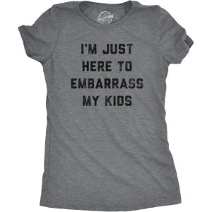 Funny Mom T Shirts Sarcastic Mothers Day Tees for The Best Mom Ever(Dark Heather Grey – Embarrass Kids)