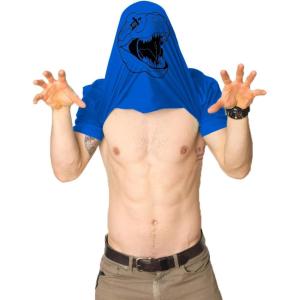 Mens Ask Me About My Trex T Shirt Funny Cool Dinosaur Flip Graphic Novelty Tees(Blue)