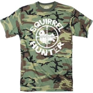 Mens Funny Animal Shirts Crazy Polar Bear Goat Flip Squirrel Hunter and Crow Animal Graphic Tees(Camo – Squirrel Hunter)