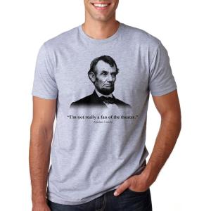 Mens Funny Animal Shirts Crazy Polar Bear Goat Flip Squirrel Hunter and Crow Animal Graphic Tees(Light Heather Grey – Lincoln Theater)