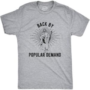 Mens Funny Jesus T Shirts Religious Tees with Funny Sayings Easter Tees for Guys(Light Heather Grey – Popular Demand)