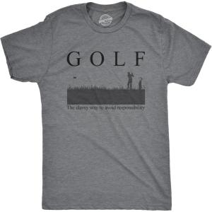 Mens Golf The Classy Way to Avoid Responsibility T Shirt Funny Golfing Golfer Gift Novelty Tee(Dark Grey)