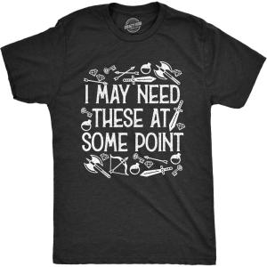 Mens I May Need These at Some Point Cool Video Gamer Gift Perfect Gaming Gift(Heather Black)
